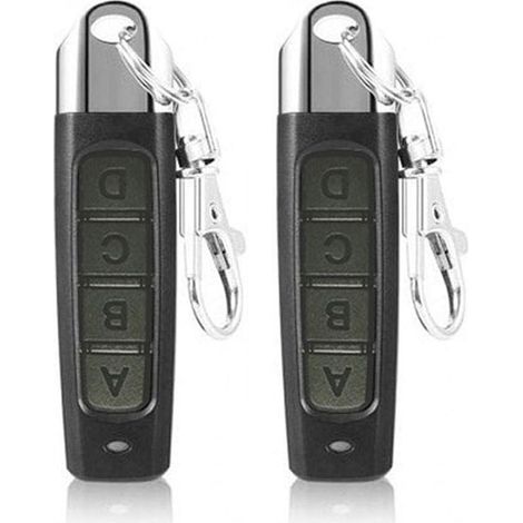 Télécommande universelle pour porte de garage 433 MHz, duplicateur d'alarme de voiture, ouvre-serrure pour la maison et le magasin, volets roulants, boutons ABCD(2 articles) (1/4)