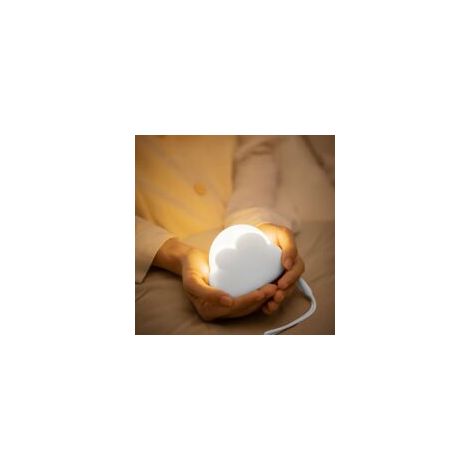 Luce notturna per bambini, 4 livelli di luminosità, luce notturna a LED a forma di nuvola con cavo in silicone, lampada da comodino ricaricabile per bambini, luci decorative per la cameretta di bambin