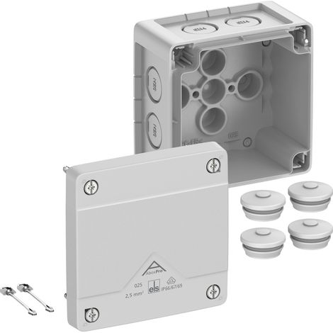 Spelsberg Boîte de dérivation, indice de protection IP66/IP67/IP69, max. 2,5², résistance aux chocs IK09, classe de protection II, Ui 1000V AC, Ui 1000V DC, DLG, DNV, VDE, sans halogène, 40240001