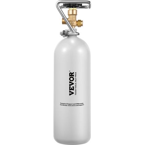 Bouteille de CO2 VIDE SANS GAZ Capacité 2 kg, Cylindre de Gaz CO2 en Acier Allié, Réservoir de Gaz avec Valve DIN477, Poignée et Pression Réglable, pour Tireuse à Bière Pression Machine à Soda (1/5)