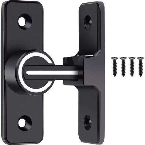 1 PCS Serrure de Porte de Grange Lumineuse à 90 Degrés Loquet de Porte Robuste Adapté au Jardin, Garage (90 Degrés) (1/5)