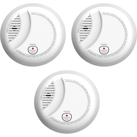 Détecteur de fumée, détecteur d’Incendie avec capteur photoélectrique, Smoke Detector, Fire Alarm Sensor, certifié en 14604 (437-3PCS)