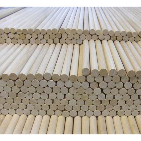 1 Barra redonda madera haya largo 1 mt diámetro 30mm -