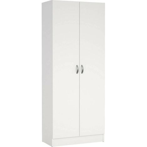 Dmora - Scarpiera Erinni, Mobile portascarpe, Armadio da ingresso multiuso, Mobiletto per calzature, 69x35 h170 cm, Bianco (1/5)