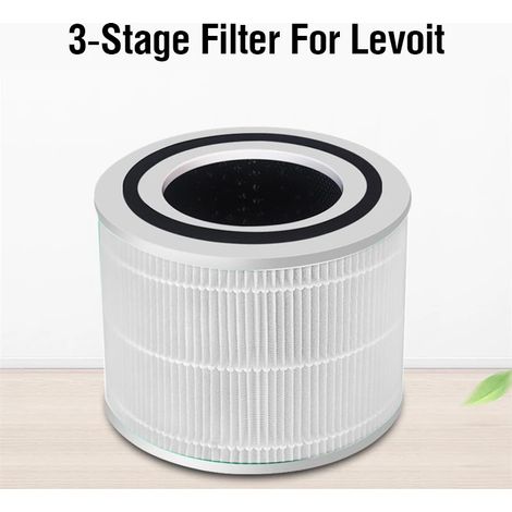 Filtre HEPA PM2.5 (BLANC) compatible avec le purificateur d'air Levoit Core 300. Filtre à charbon actif Levoit Core 300. Filtre pour purificateur d'air Levoit Core 300. (1/4)