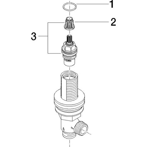 Dornbracht 9017110405190 clapet latéral pièces de rechange (1/3)