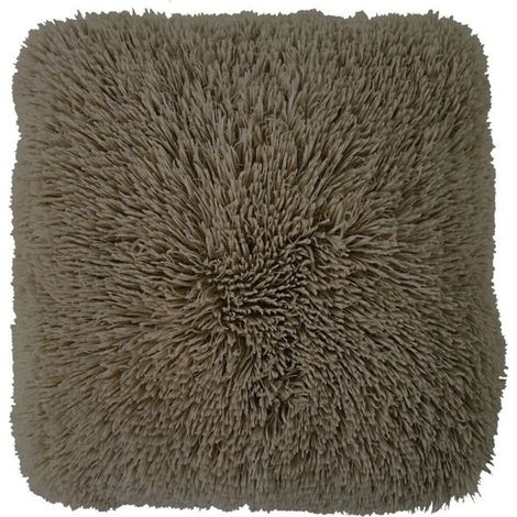 NEO YOGA - Coussin moelleux extra doux taupe 40x40 (1/4)