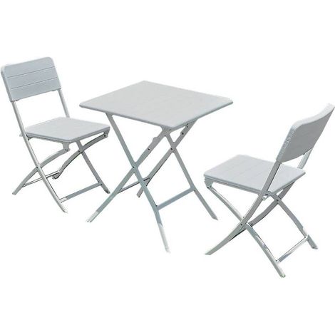 SET GIARDINO IN POLIETILENE ALTA DENSITA 'OLIENA' colore bianco