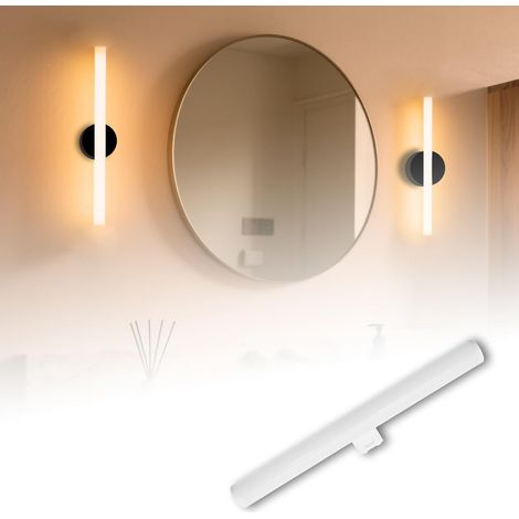 Lampe Linéaire LED S14D 30CM 600LM 8W Remplace Une Ampoule À Incandescence 60W 2700K Blanc Chaud 180° LED Tube 1 Culot pour Cuisine Salle Bain Miroir Non Dimmable (1/5)