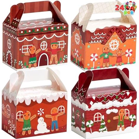 24 boîtes à biscuits de Noël, boîtes à bonbons en carton 3D pour la maison, idéales comme cadeaux de Noël, boîtes en papier pour friandises, petits présents, bonbons