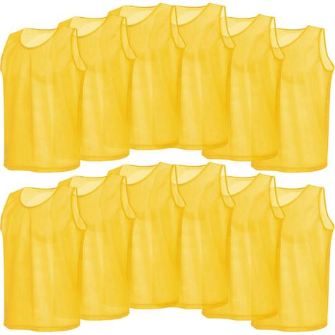 Lot de 12 maillots d'entraînement en filet pour football maillots réversibles adultes respirants (1/5)