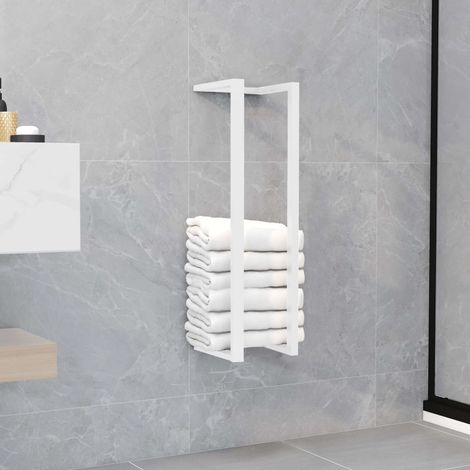 FIMEI Porte-serviette Blanc 12,5x12,5x60 cm Acier (1/5)