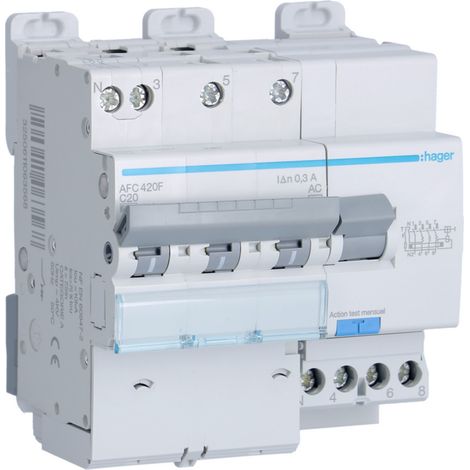 Disj.dif 3P+N 6-10kA C-20A 300 - DISJ. DIFF.3PH-N HAGER AFC420F (1/3)