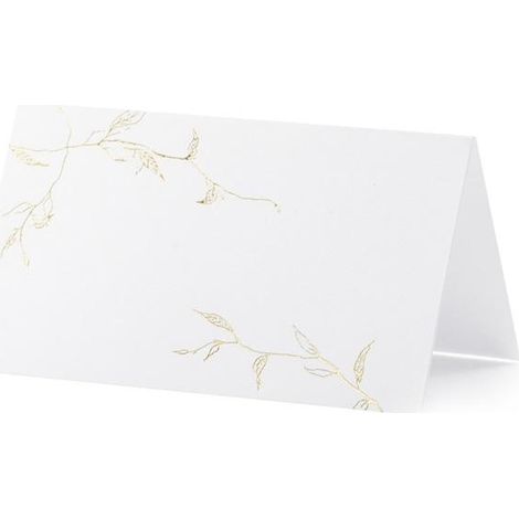 Segnaposto da tavola - Rami dorati 9,5x5,5 cm, 10 pezzi.