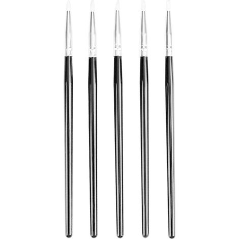 Flexible Silikonpinsel zum Modellieren, Gravieren, für Maniküre und Acryl-/Öl-/Gouachemalerei (1/5)