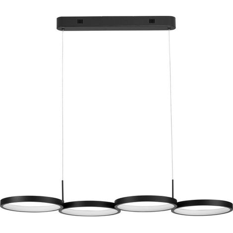 Merano Hesperia Bar Suspension Plafonnier Sandy Noir Aluminium LED 41W 230V 2300Lm 3000K