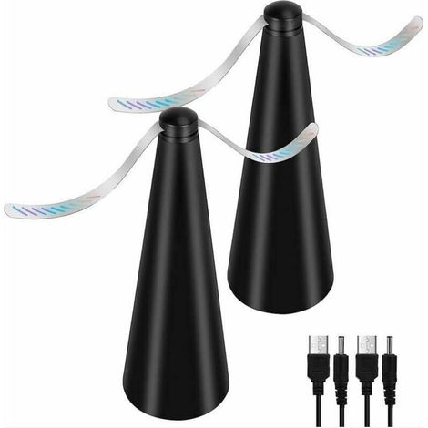 Fliegenabwehrventilator, 2er-Pack, chemikalienfrei, hält Fliegen und Insekten von Lebensmitteln fern, ideal für Camping, Esszimmer und Garten (1/4)