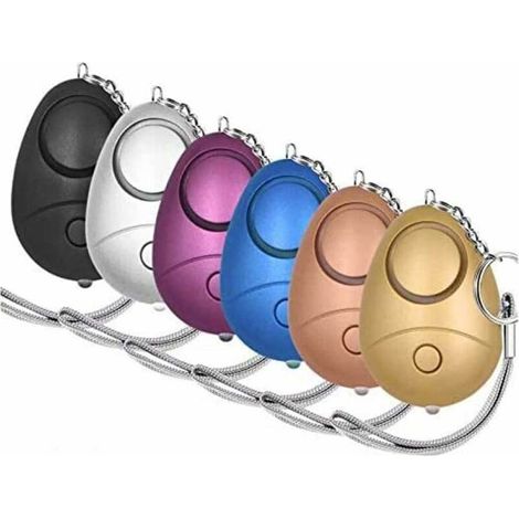 Safe Sound Alarme personnelle, 6 Pack 140DB Porte-clés d'alarme de sécurité personnelle avec lumières LED, Alarme de sécurité d'urgence pour femmes, hommes, enfants, personnes âgées (1/5)
