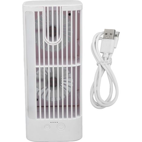 Refroidisseur Air Bureau 1200mAh – Veilleuse Ventilateur Portable pour Maison Chambre Bureau, Sans Pulvérisateur (1/5)