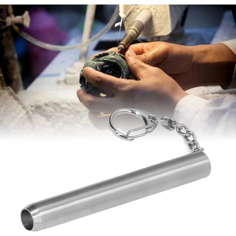Mini lampe torche, acier inoxydable 304, lampe torche d'évaluation de bijoux avec crochet, lampe torche portable pour identifier les bijoux et le jade. (1/5)