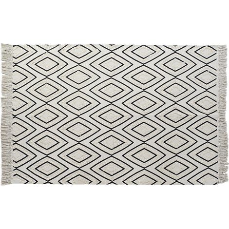 Tapis Coton 120X190X0,7 1000 Gsm Losanges Brodé (1/4)