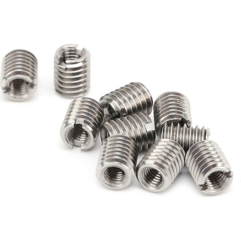 Écrous réducteurs filetés 10 pièces, inserts de réparation en acier inoxydable, visserie mâle-femelle, outil de fixation robuste pour bricolage (1/5)