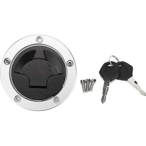 Clés de verrouillage pour réservoir d'essence, couvercle de réservoir d'essence avec clés, verrou de bouchon de réservoir d'essence avec clé pour moto Kawasaki Ninja ZX-6R/ZX-10R/ZX-14R (1/5)