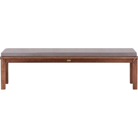 Garden 3-Seater Dining Bench with Cushion Solid Eucalyptus Natural Seat Rustic Country Garden Outdoor Indoor Modern Design MONSANO (1/5)