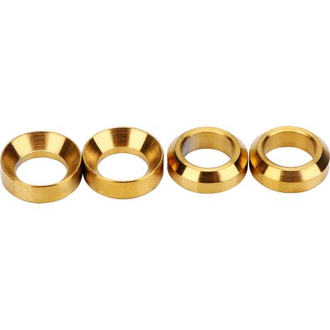 4 Pièces Lot Boulons Fixes Étanchéité Espacement Frein TC4 Titane VTT (Doré) (1/2)