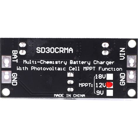 Contrôleur solaire MPPT SD30CRMA-12V 1A Module de chargeur de batterie lithium-ion LiFePO4 au titane (1/5)