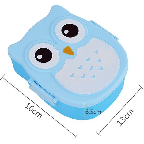 Boîte à lunch hibou mignon pour enfants, récipient alimentaire portable bento, camping pique-nique boîte de rangement (1/5)