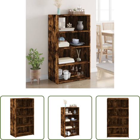 vidaXL Räuchereiche - Highboard Räuchereiche 70x41x124 cm Holzwerkstoff (1/5)