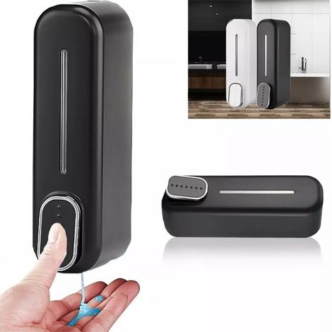 Dispensador manual de jabón de 300 ml, acondicionador de plástico para champú, gel de ducha de pared, dispensador de habitación, bomba de jabón para baño o cocina. (1/5)