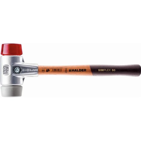 HALDER SIMPLEX TPE mazza media/plastica con alloggiamento in alluminio e impugnatura in legno - D=30 mm - 3136.030