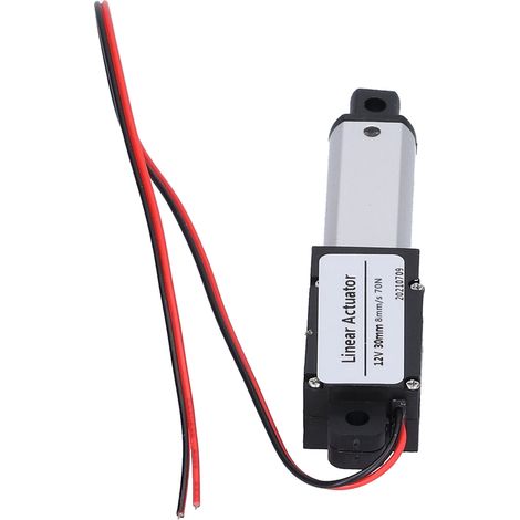Linearantrieb 30 mm, 12 V DC, geräuschunterdrückend, kurzschlussfest, wasserdicht, Mini-Elektro-Linearantrieb, 8 mm/s - 70 N (1/5)