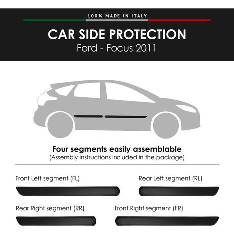 Modanature Laterali per Ford con Biadesivo 3M - Modello: FOCUS
