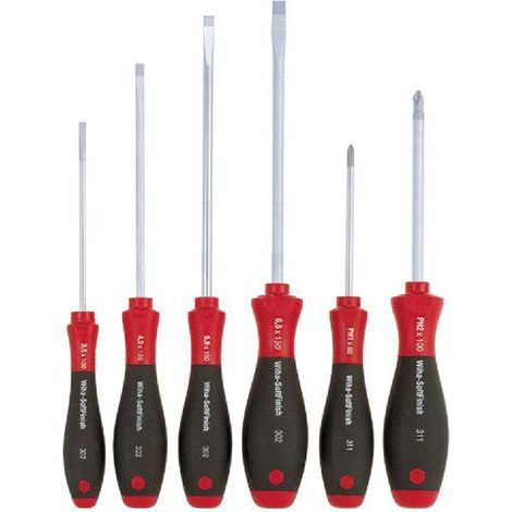 WIHA - 6 tournevis cruciforme PH et plat