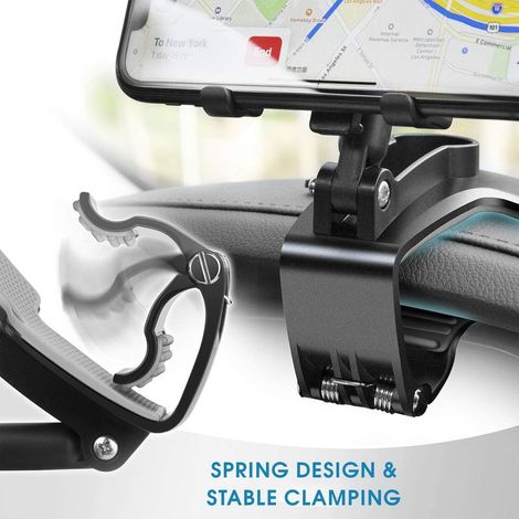 Support de Téléphone Voiture Rotation à 360 degrés, Tableau de Bord Socles téléphone Portable Automobile Car Phone Mount pour GPS et Les Smartphones de 4 à 7 Pouces (1/2)