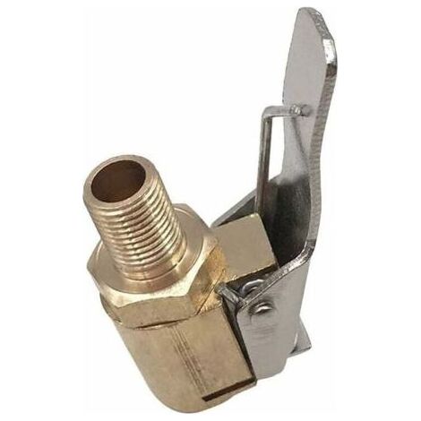 Embout Gonflage Pneu Voiture Tire Air Chuck Roue Pompe Valve de Pneu gonfleur Clip de Serrage Adaptateur connecteur de Laiton Vehicules LO-Ron (1/5)