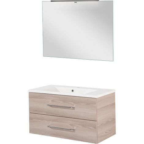 Fackelmann B.clever Badmöbel Set 4-teilig, 90 cm, Braun hell-09808 (1/5)