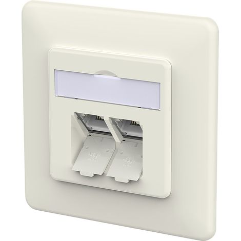 Metz Connect E-DAT C6A LSA++ 2 ports UP blanc pur, 130E381002-I