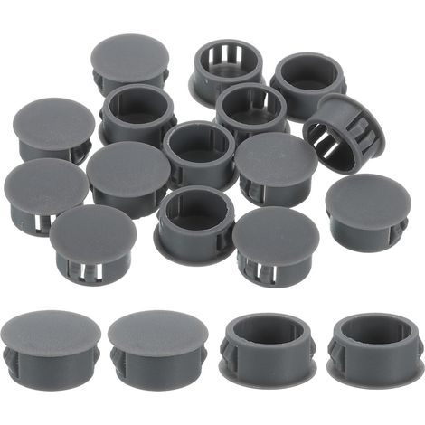 18Pcs Bouchon de Trou en Nylon, 17.5-18mm Diamètre de Trou Bouchon d'étanchéité Rond Souple et Flexible de Verrouillage Bouchons en Caoutchouc pour Bouteille, Tuyaux, Cuisine, Gris (1/5)