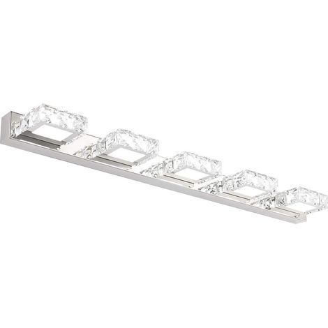 LED Bathroom Mirror Light 80CM LED Wall Light 15W Crystal Mirror Lamp Modern Indoor Wall Light Bathroom Light Cool White 5500K