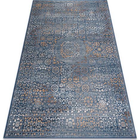 Tappeto in lana NAIN Ornamento, vintage 7708/51611 blu / arancione blue 120x170 cm