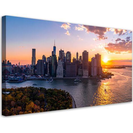 Leinwandbild New York City Skyline Landschaft 80x40 (1/5)