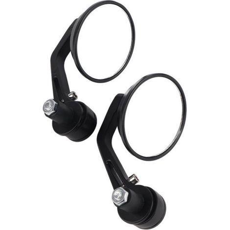 Rétroviseur Moto - Universel 22 mm - Chrome - Diamètre Miroir 7,7 cm - Réglable Tête Pivotante - Étanchéité IP65 - Lot de 2 (1/4)