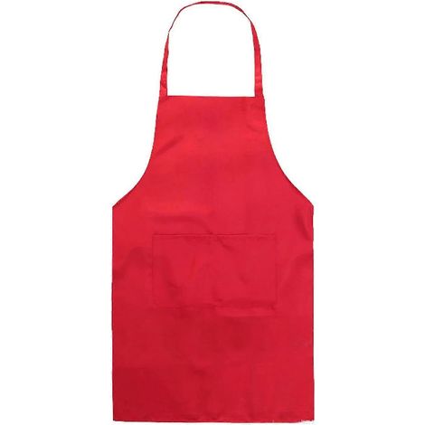 Einfache Schürze mit Taschen, Lätzchen, Küche, Kochen, Backen, Erwachsene-Red