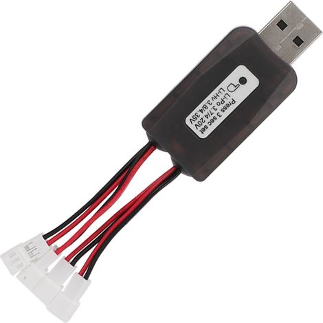 Chargeur de batterie CX405 4 canaux micro USB pour batterie LiPo 1S 3,7 V et LiHV 3,8 V pour hélicoptère radiocommandé (1/5)
