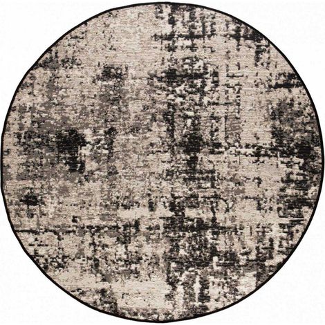 VIVARAISE - Tapis extérieur Vivaraise Catania - Noir - Polypropylène - Diamètre 200 cm (1/4)