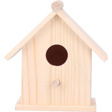 Nichoir en Bois Original Suspendu pour Oiseaux, Cage Extérieure Décoration Jardin (1/5)